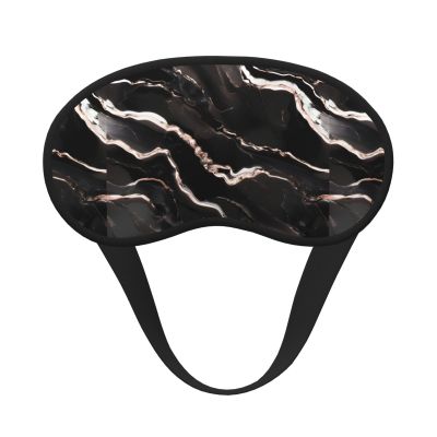 Marble Print Sleep Mask, Black