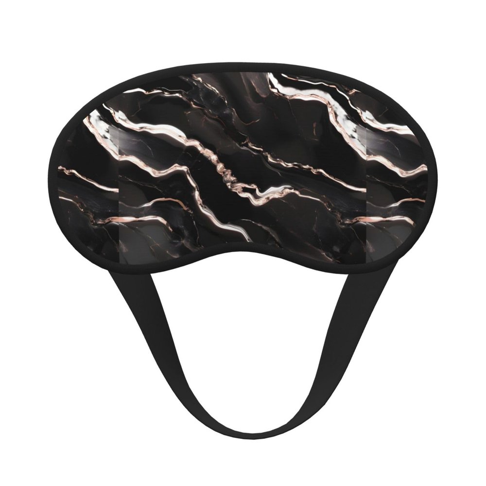 Marble Print Sleep Mask, Black