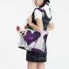 Pet Carrier for Small Dogs, Cats and Rabbits, "Love" Print, Purple view 2