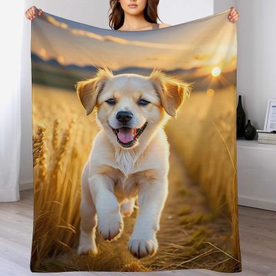 Labrador Plush Fleece Throw Blanket, Extra Soft and Warm, 130 x 150 cm