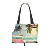 Pet Carrier Bag with Bus, Beach & Ocean Print for Small Dogs, Cats and Rabbits view 1