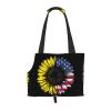 Pet Carrier Bag with Sunflower and American Flag Design for Small Dogs, Cats & Rabbits view 1
