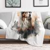 Cute Dog Flannel Throw Blanket, Soft Indoor & Outdoor Blanket, 100 × 130 cm view 2