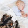 Cute Dog Flannel Throw Blanket, Soft Indoor & Outdoor Blanket, 100 × 130 cm view 4