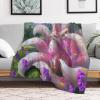 Fox Blanket, Thick Cozy Fleece Blanket with 3D Pattern, Warm Soft Plush Flannel Blanket for All Seasons, Bed or Sofa, 180 x 200 cm view 2