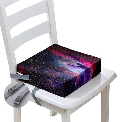 Hiseng Kids Booster Seat Cushion, Space Planets Pattern, Purple Universe, 12.6 x 12.6 x 3.1 in