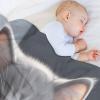 Cute Cat Fleece Blanket, Thick, Warm and Soft, 3D Pattern, 130 × 180 cm view 4