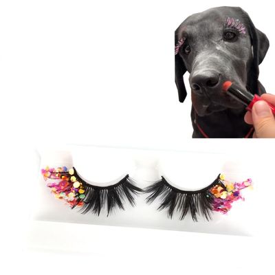 Colorful Glitter Dog Eyelashes for Pets