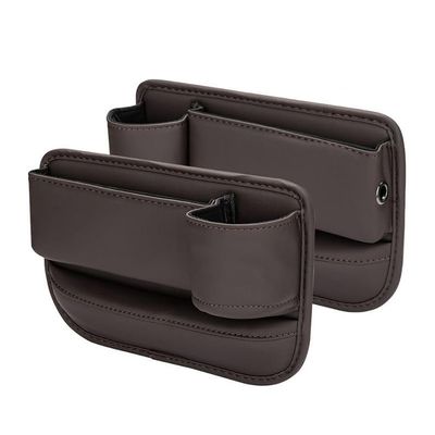 LYHH Leather Car Seat Gap Organizer with USB Port, Brown-LR