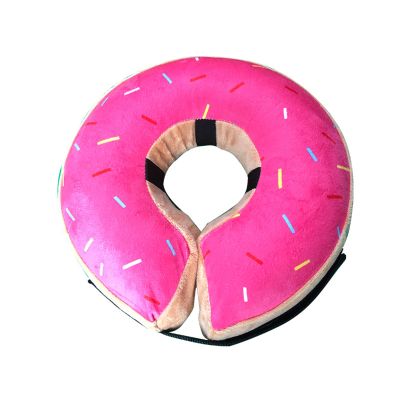 FANSU Inflatable Recovery Collar for Dogs & Cats, Adjustable, Comfortable Protective Cone, L, Hot Pink
