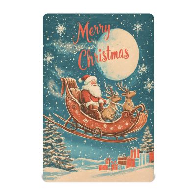 JUMBEAR Fitted Crib Sheet – Santa in His Sleigh