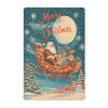 JUMBEAR Fitted Crib Sheet – Santa in His Sleigh view 1