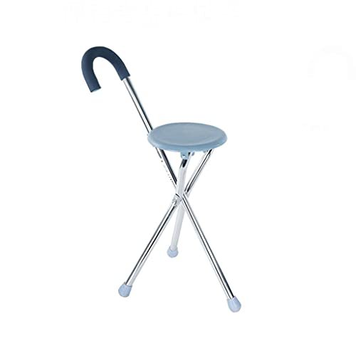 ALDDPWE Canes Cane Folding Stool for Older Adults with Disabilities, Non-Slip Three-Legged Aluminum Alloy Walking Stick