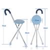 ALDDPWE Canes Cane Folding Stool for Older Adults with Disabilities, Non-Slip Three-Legged Aluminum Alloy Walking Stick view 2