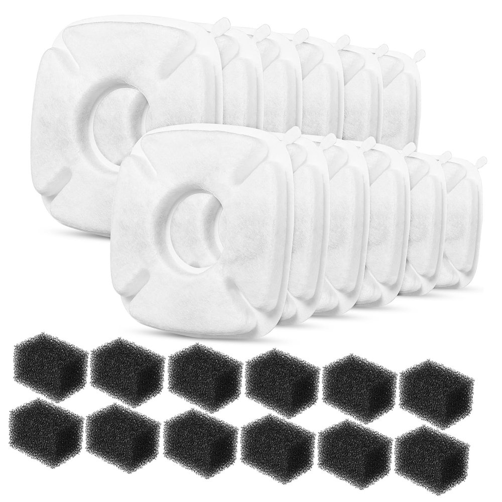 BUGUUYO 12-Pack Replacement Filters for Pet Fountains