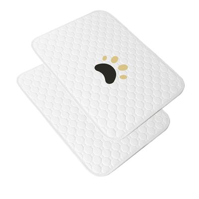 FANSU 2-Pack Reusable Puppy Training Pads, 50 x 70 cm, White