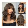 Dh2yjnbf3 Dark Brown Short Wavy Bob Wig for Women view 1