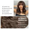 Dh2yjnbf3 Dark Brown Short Wavy Bob Wig for Women view 2
