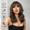 Dh2yjnbf3 Dark Brown Short Wavy Bob Wig for Women view 3