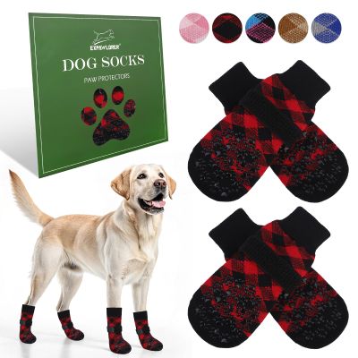 EXPAWLORER Anti-Slip Dog Socks - Red XS