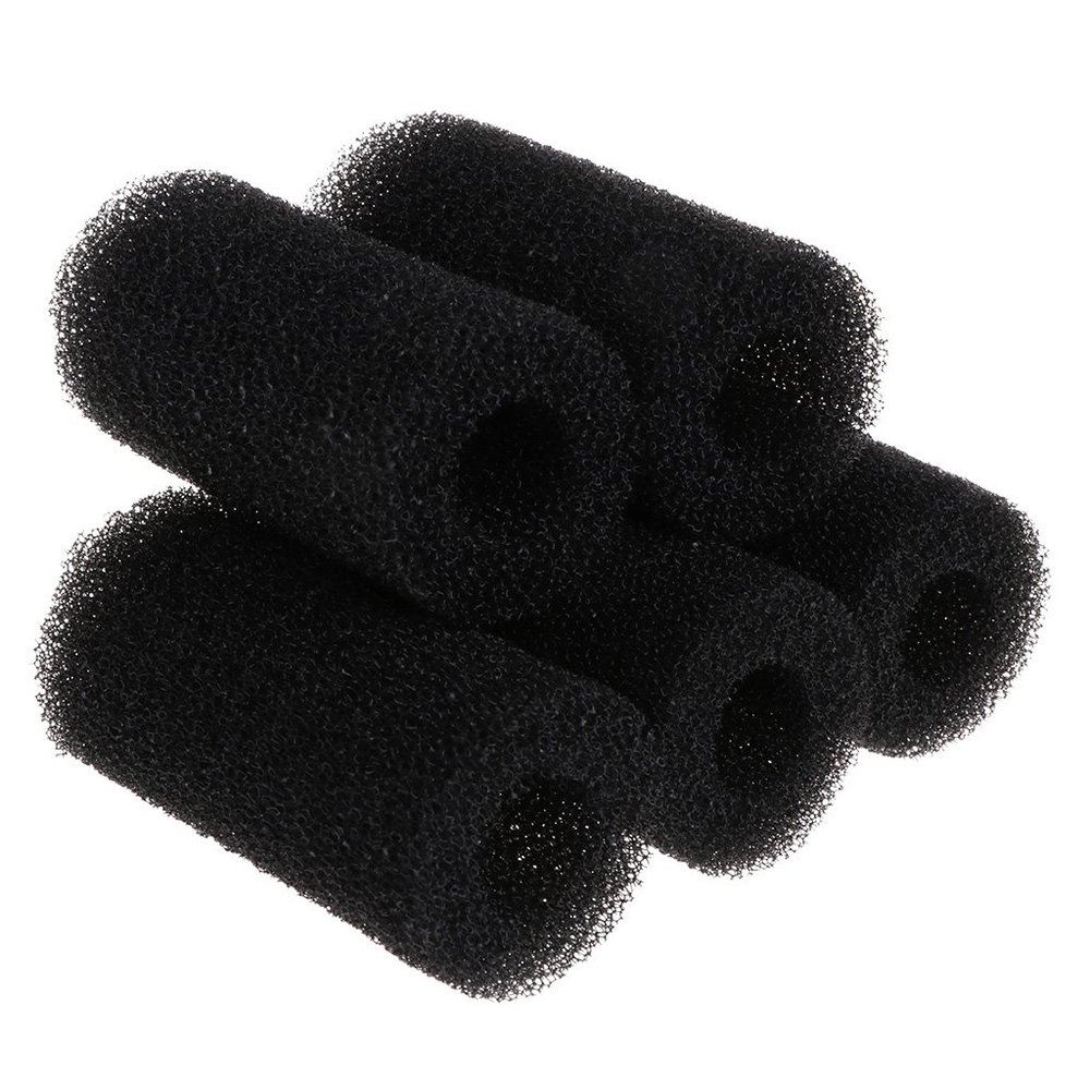 Dcaknri 5-Pack Aquarium Filter Intake Pre-Filter Sponge Rolls, Black