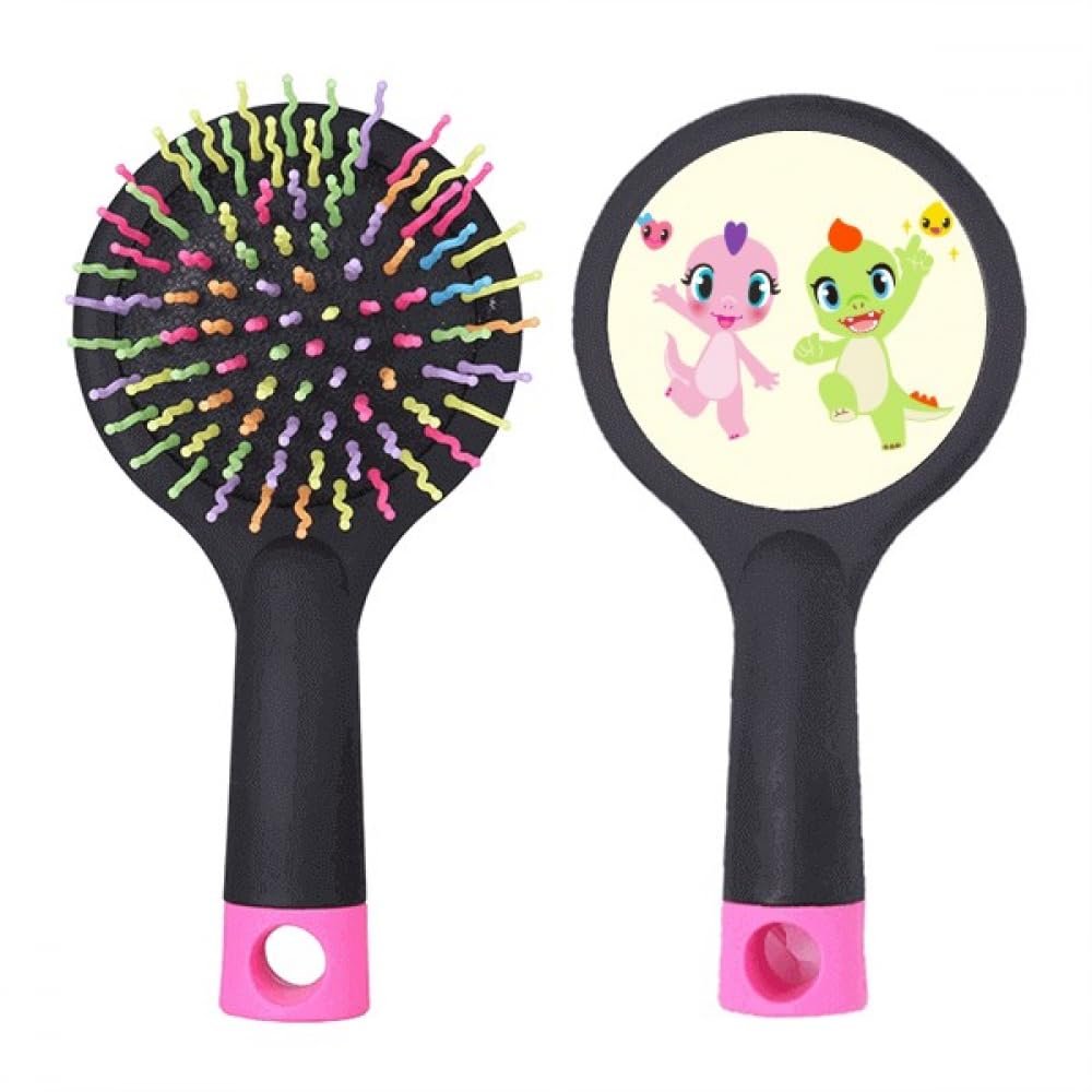 Dinosaur Kingdom Love You Salon Detangling Hair Brush, Cushion Base