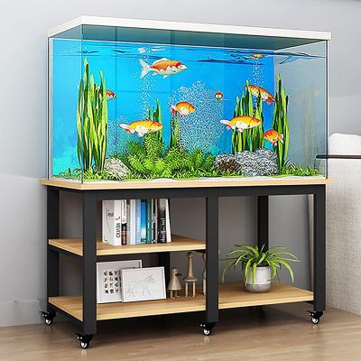 Tall Metal Aquarium Stand with Wheels for 5–30 Gallons, Double Reptile Tank and Terrarium Stand, Movable Shelf