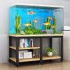 Tall Metal Aquarium Stand with Wheels for 5–30 Gallons, Double Reptile Tank and Terrarium Stand, Movable Shelf view 1
