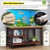 Tall Metal Aquarium Stand with Wheels for 5–30 Gallons, Double Reptile Tank and Terrarium Stand, Movable Shelf view 3