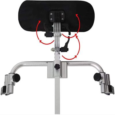 Wheelchair Headrest Cushion with Universal Neck Support, 22 mm Clamp