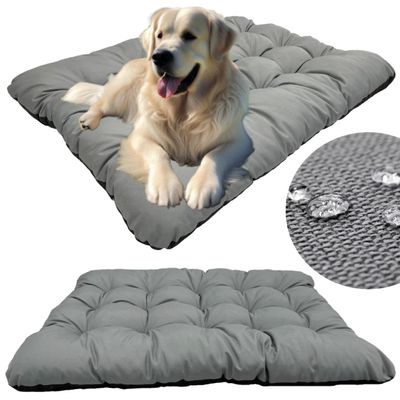 KING DOG Dog Cushion M 80 x 60 cm, Waterproof Gray Mat, 10 cm High