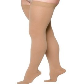 NOVAMED CCL1 Thigh-High Compression Stockings, 18–21 mmHg, Silicone Grip Band
