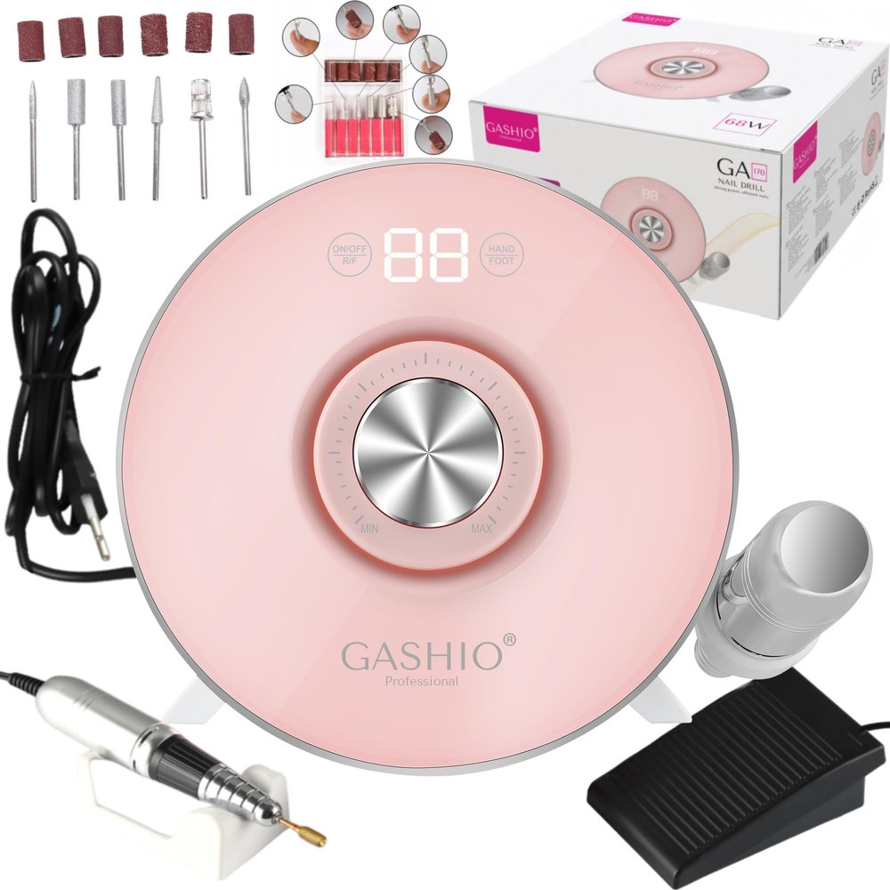 GASHIO GA170 Nail Drill | Nail Drill Machine | Nail File | 68 W | 45,000 RPM | Plastic | Professional Nail Care