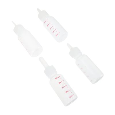Toddmomy 4-Piece Leakproof Pet Feeding Bottles for Cats and Dogs