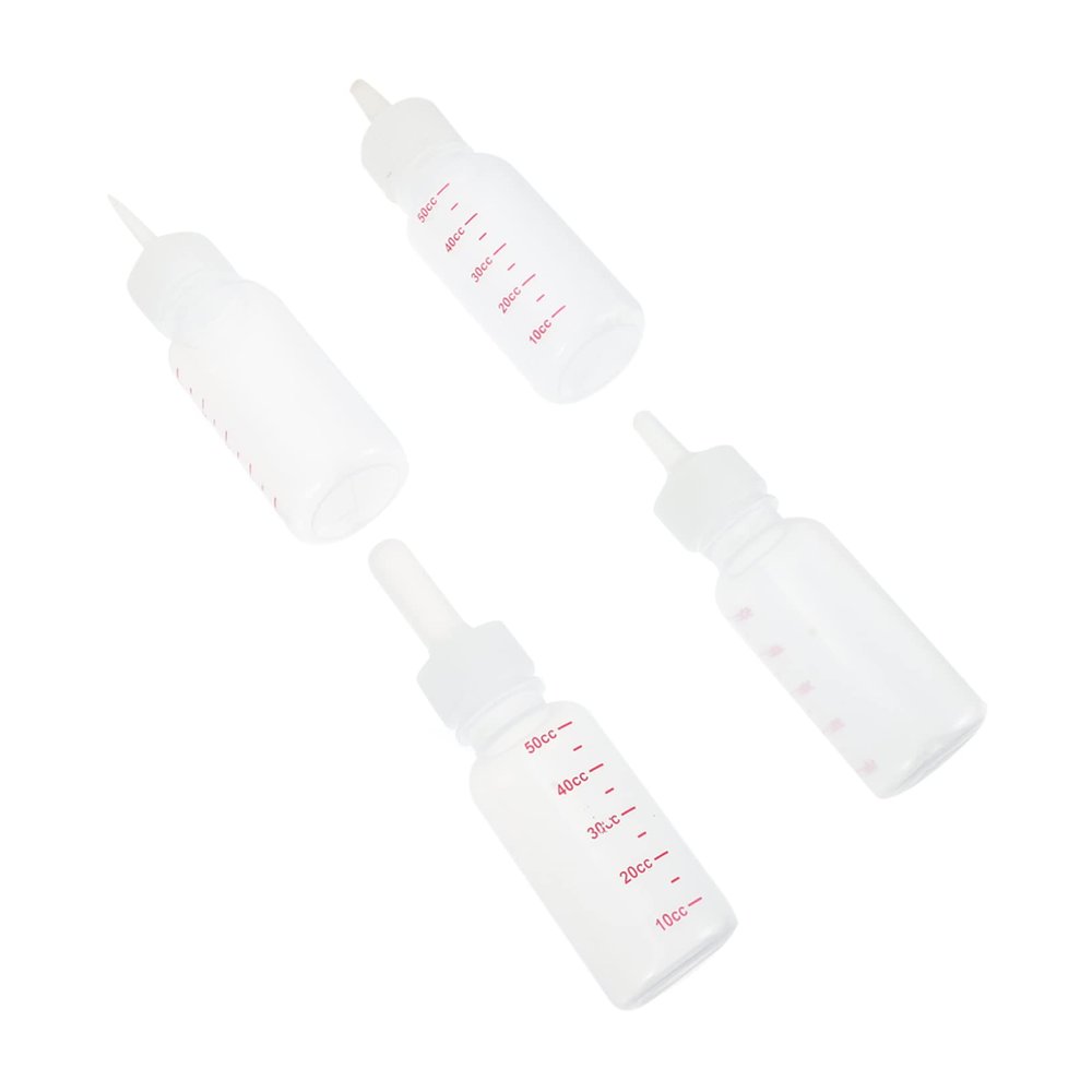 Toddmomy 4-Piece Leakproof Pet Feeding Bottles for Cats and Dogs