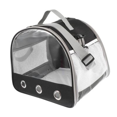 Happyyami Small Animal Carrier, Lightweight Canvas Pet Travel Bag, Black
