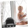 Happyyami Small Animal Carrier, Lightweight Canvas Pet Travel Bag, Black view 4