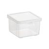 Square Cotton Pad and Swab Holder, Transparent Makeup Storage Box view 1