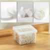 Square Cotton Pad and Swab Holder, Transparent Makeup Storage Box view 4