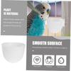 Happyyami 20-Pack Bird and Pigeon Water Cups, White Plastic view 4