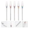 5-Piece Ceramic Nail Drill Bits, Silver, for Pedicure and Manicure view 3
