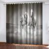 BOVZOX Blackout Curtains, 2 Panels, 46.1" W x 54.3" L, Horse Design view 1