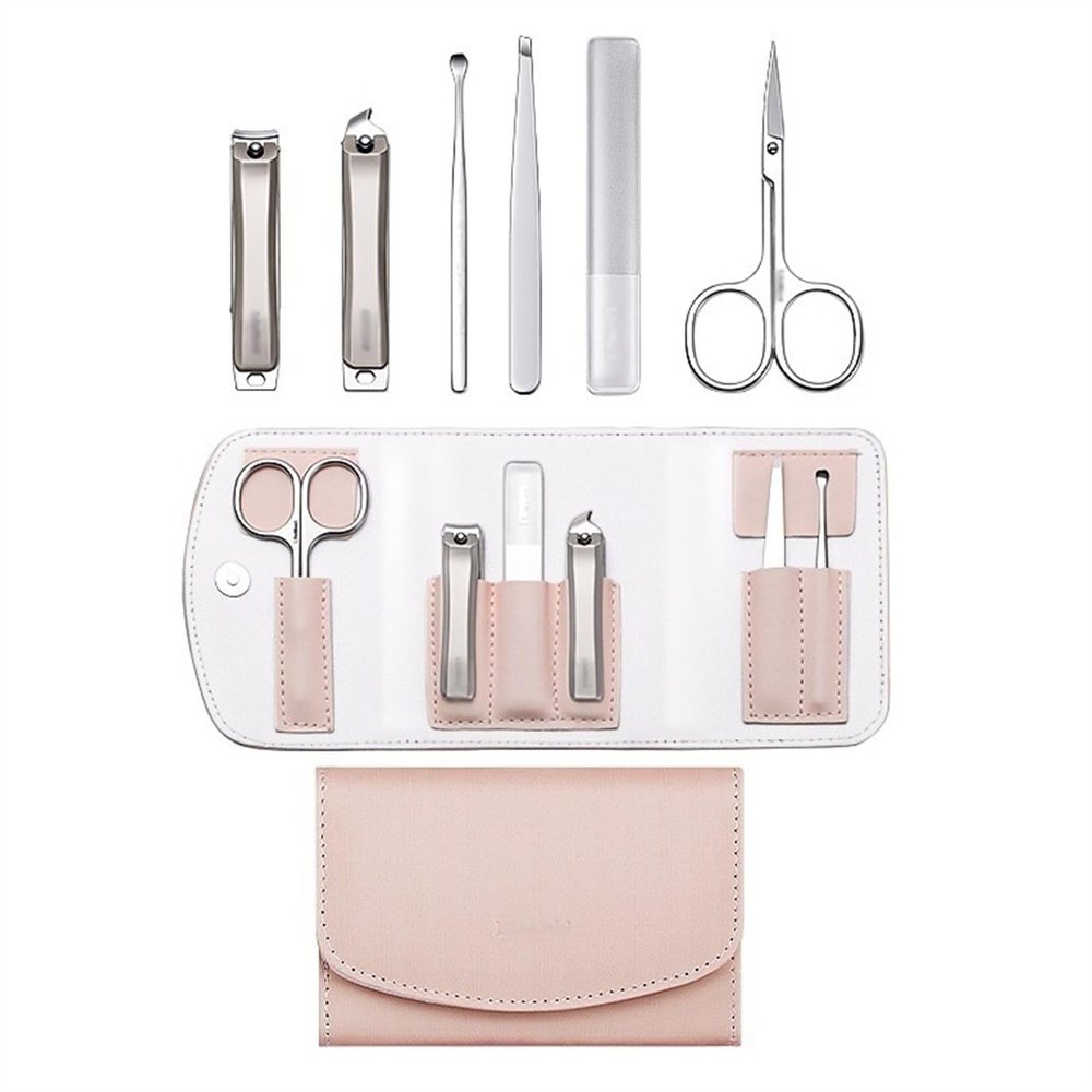 Nail Clipper Set for Women, 6-Piece Stainless Steel Manicure Set with Case