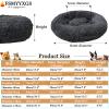 Long Plush Donut Dog & Cat Bed, Washable, Soft, Non-Slip view 2