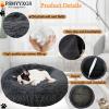 Long Plush Donut Dog & Cat Bed, Washable, Soft, Non-Slip view 3