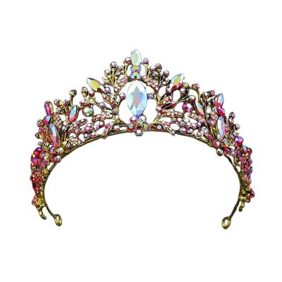 Nvzi Bridal Wedding Tiara Crystal Rhinestone Headband for the Bride (AB) M51