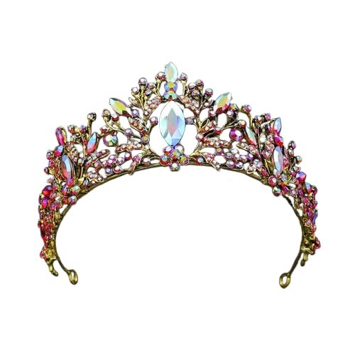 Nvzi Bridal Wedding Tiara Crystal Rhinestone Headband for the Bride (AB) M51