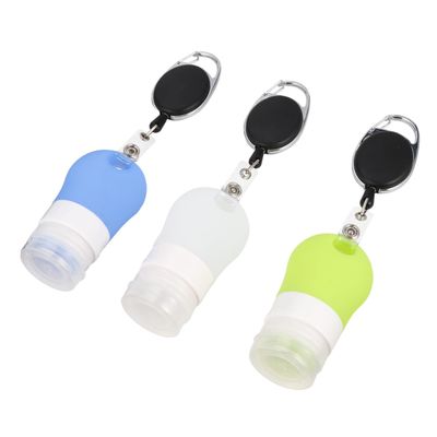 AUTSUPPL Set of 3 Travel Bottles, Refillable 38 ml Silicone Containers for Shampoo and Shower Gel