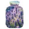 Hot Water Bottle with Lavender Field and Butterfly Design, Hot or Cold Water Bottle with Soft Cover, for Menstrual Cramps and Pain Relief, 1 L view 1