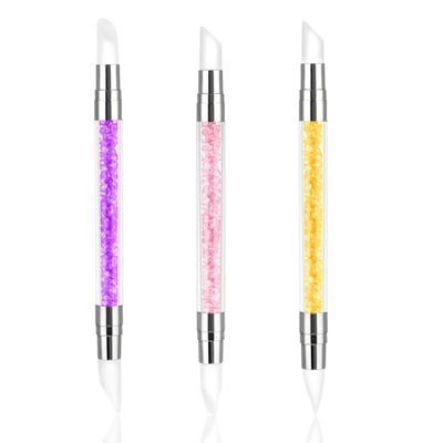 3-Piece Silicone Nail Art Brush Set, Double-Ended Sculpting Tools